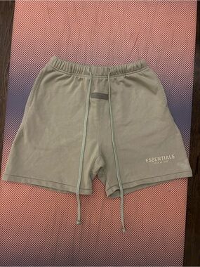 Fear of God Essentials Sage Green Athletic Drawstring Shorts